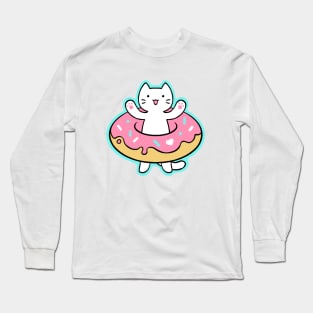 Cat and Donut Long Sleeve T-Shirt